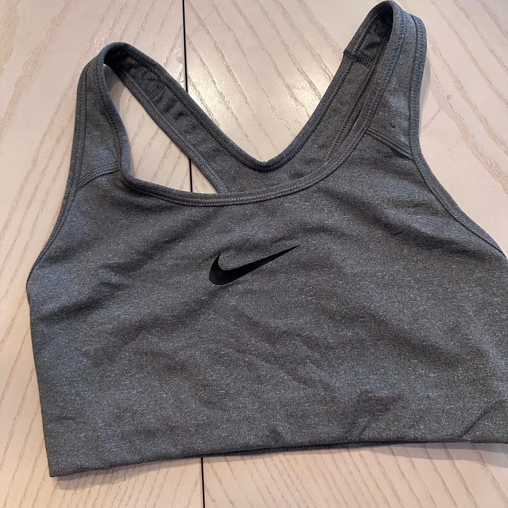 Nike dry fit gray sports bra
